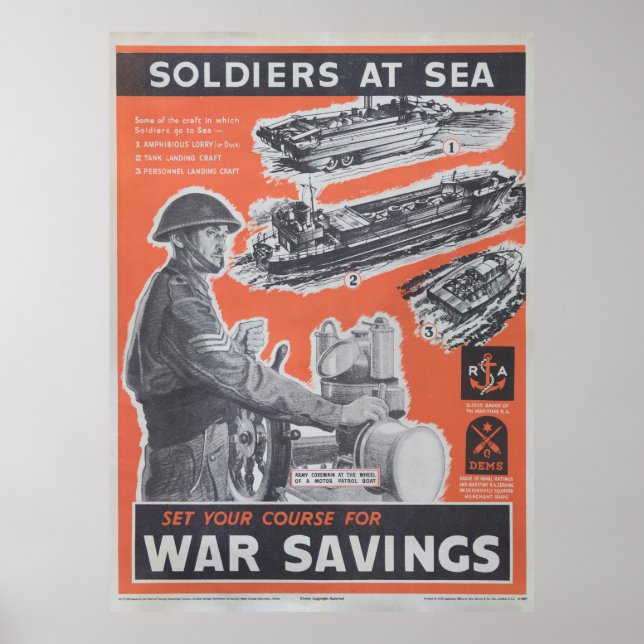 Återutskrift av brittisk krigstid poster. poster (Framsidan)