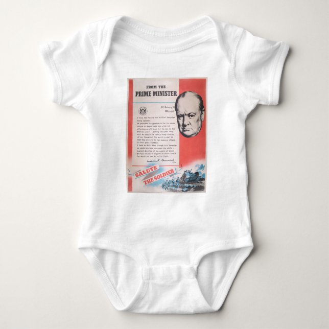 Återutskrift av brittisk krigstid poster. t-shirt (Framsida)