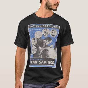 Återutskrift av brittisk krigstid poster. t-shirt