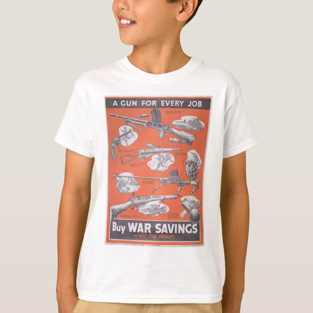 Återutskrift av brittisk krigstid poster. t shirt (Framsida)