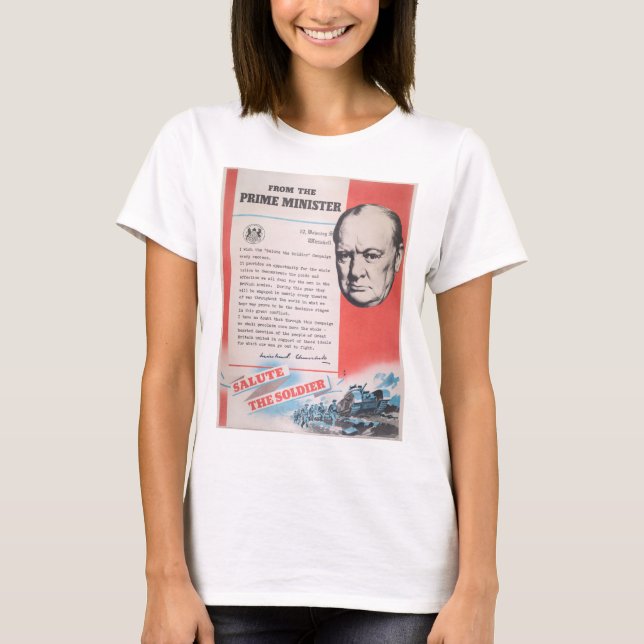 Återutskrift av brittisk krigstid poster. tee (Framsida)