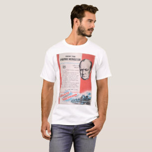 Återutskrift av brittisk krigstid poster. tee