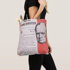 Återutskrift av brittisk krigstid poster. tygkasse
