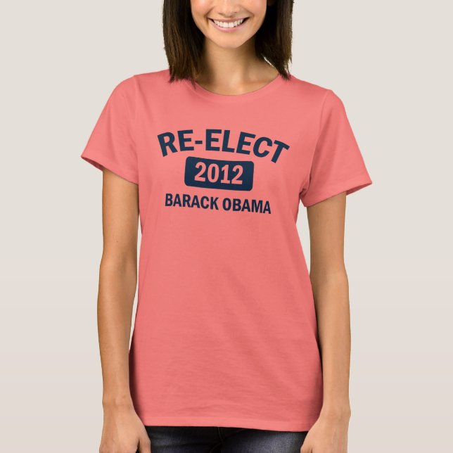 Återval Barack Obama 2012 Ringer Shirt T (Framsida)