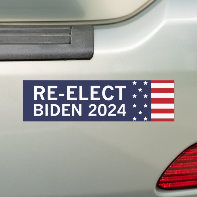 Återval Biden 2024 Bildekal (På Bil)