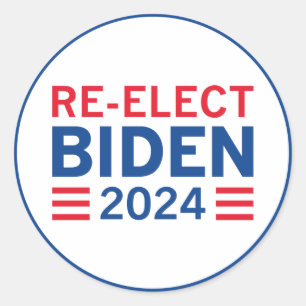 Återval Biden 2024 Runt Klistermärke