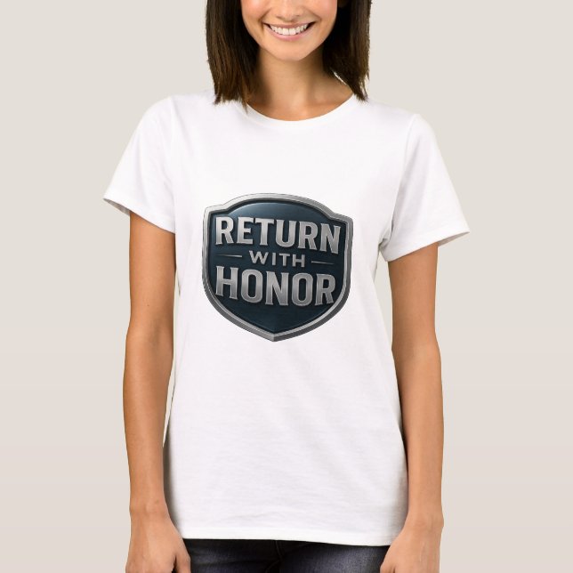 Återvänd med Honor™ LDS Women's, Färg, Fabrics T Shirt (Framsida)