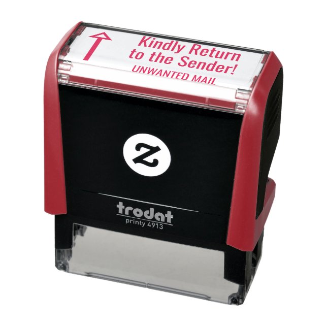 "Återvänd till avsändaren!", "OÖNSKAD POST" Självfärgande Stämpel (Produkt)