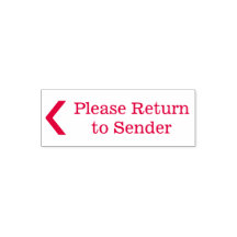 "Återvänd till avsändaren" Rubber Frimärke