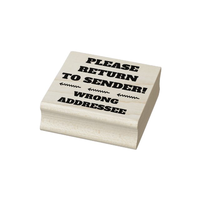 "ÅTERVÄND TILL SENDER!" "FEL ADDRESSEE" STÄMPEL (Stämpel)