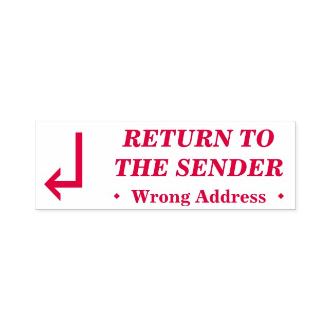 "ÅTERVÄNDA TILL SENDERN" Rubber Frimärke Självfärgande Stämpel (Design)