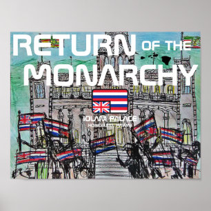 ÅTERVÄNDANDE AV MONARCHY IOLANI PALACE POSTER
