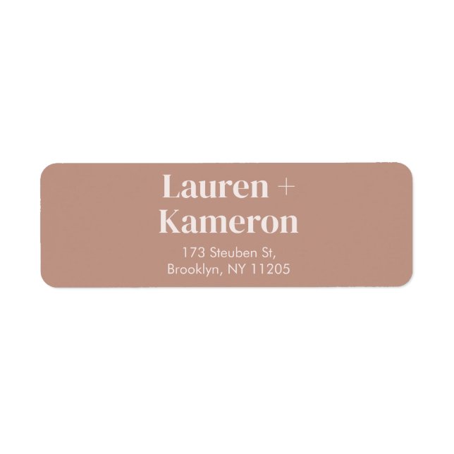 Återvändandeetikett för elegant - lägsta moderna B Returadress Etikett (Framsidan)