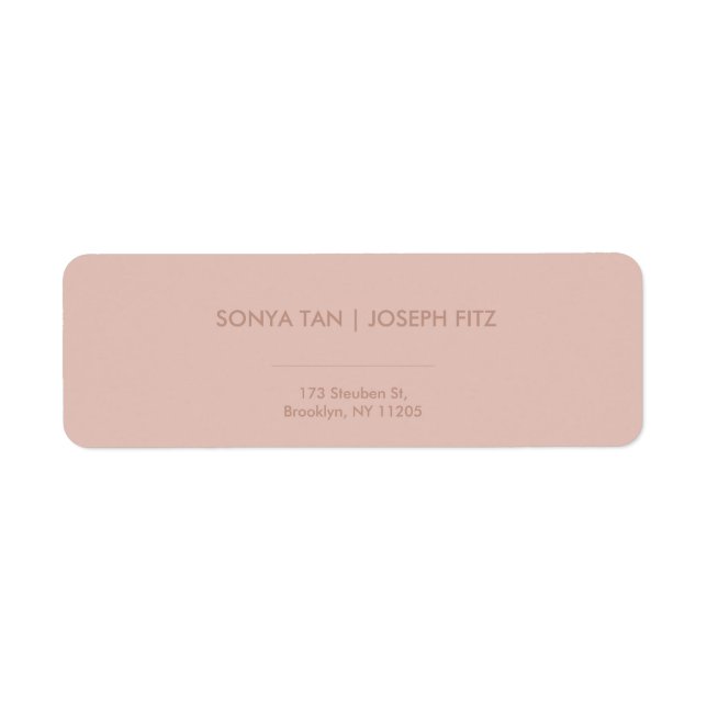 Återvändandeetikett för elegant - lägsta moderna B Returadress Etikett (Framsidan)