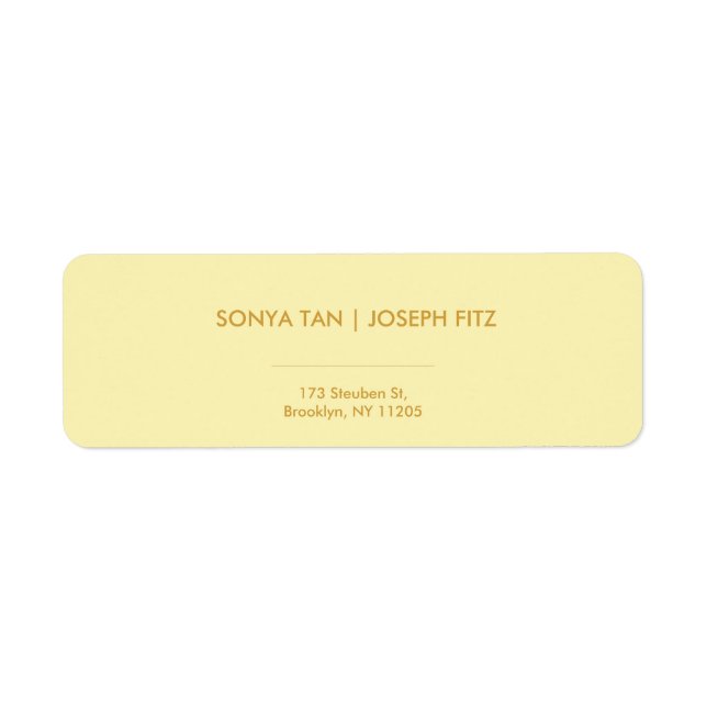 Återvändandeetikett för elegant - lägsta moderna B Returadress Etikett (Framsidan)