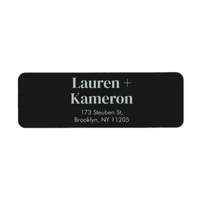 Återvändandeetikett för elegant - lägsta moderna B Returadress Etikett (Framsidan)