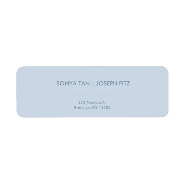 Återvändandeetikett för elegant - lägsta moderna B Returadress Etikett (Framsidan)