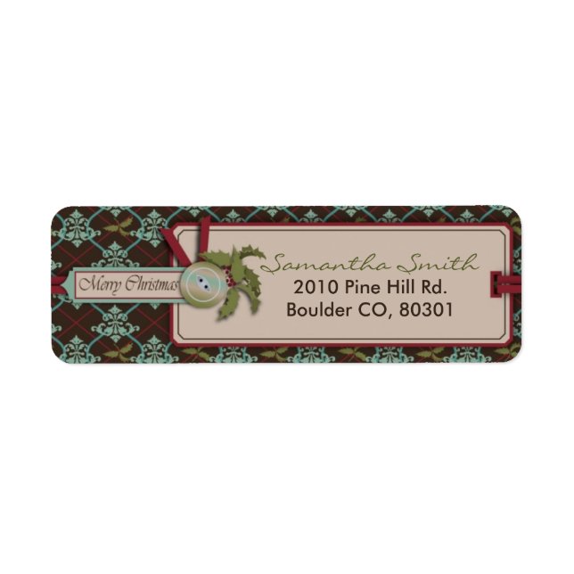 Återvändandeetikett för julklapp returadress etikett (Framsidan)