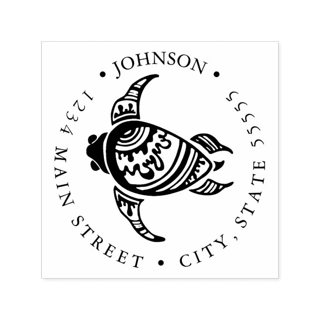 Återvändandemärkning för stammariska Hawaiianska s Självfärgande Stämpel (Design)