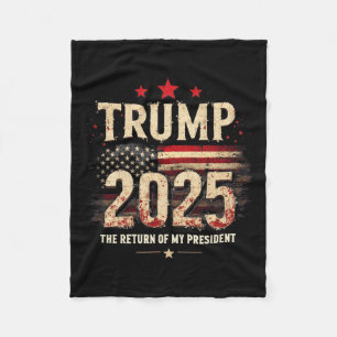 Återvändandet för min ordförande Trump 2025 Fleecefilt