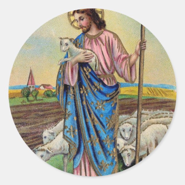 Återvändningsmärken i påsk runt klistermärke (Framsida)