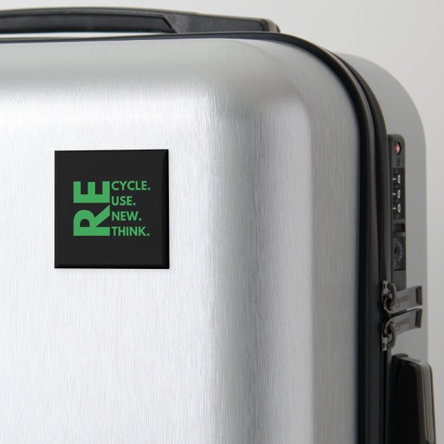 Återvinn Återanvänd Förnya Ompröva Jordens Dag Mil Magnet (In Situ (Luggage))