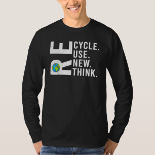 Återvinn Återanvänd Förnya Ompröva Jordens Dag Mil T Shirt
