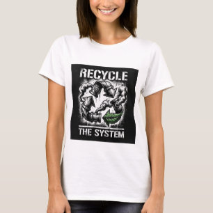 Återvinn Systemet Djärv Grafisk Design Kvinnor T Shirt