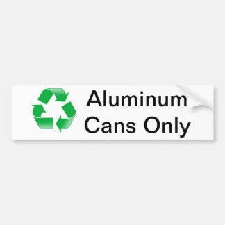 Återvinna Aluminum Cans endast Bildekal