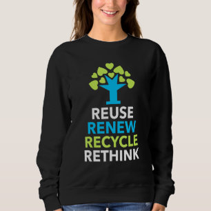 Återvinna Återanvänd Förnya Ompröva Aktivism Jorde T Shirt