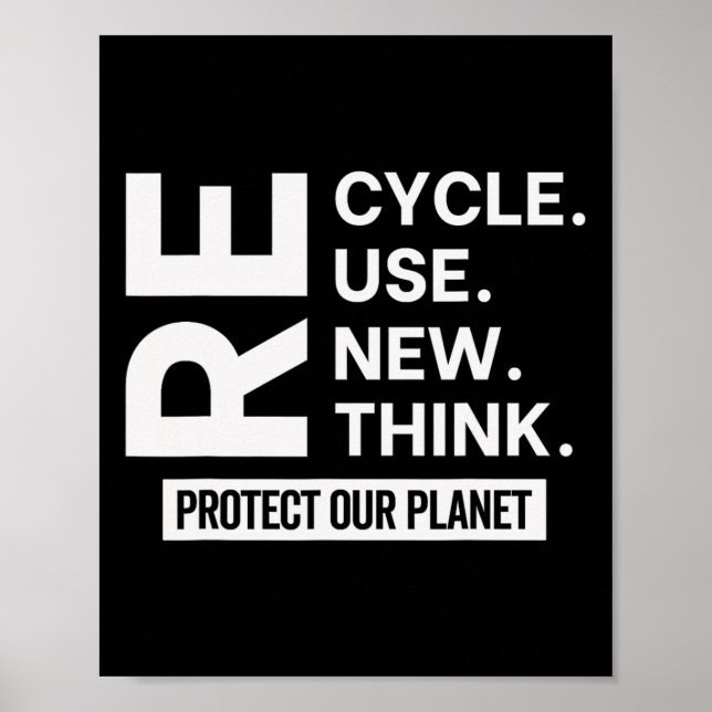 Återvinna återanvänd förnya ompröva skyddet av vår poster (Framsidan)