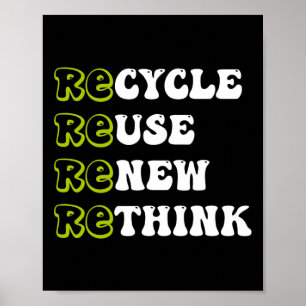 Återvinna Återanvänd förnya reflexion för återstäl Poster