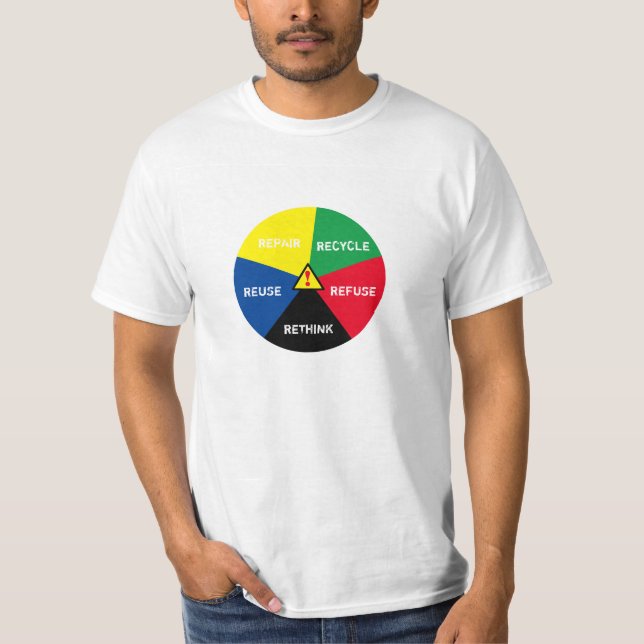 ! Återvinna, återanvändning, återanvändning, omprö T Shirt (Framsida)