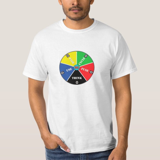 Återvinna, återanvändning, återanvändning, omprövn t shirt (Framsida)