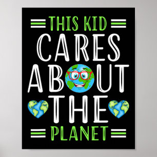 Återvinna Den här Kid Cares Planet Spara World Hou Poster