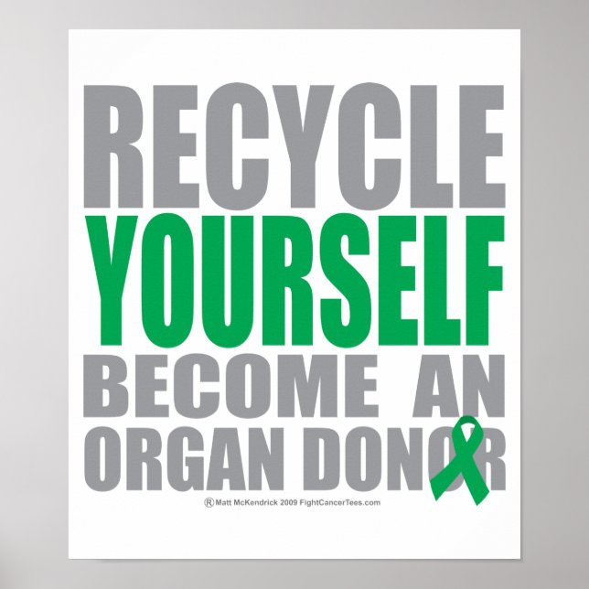Återvinna Din egen organdonation Poster (Framsidan)