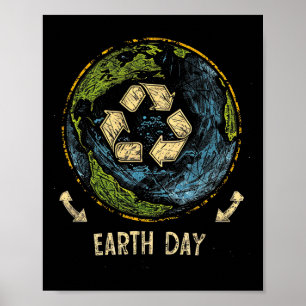 Återvinna Earth Day Natur Planet Conservation Träd Poster