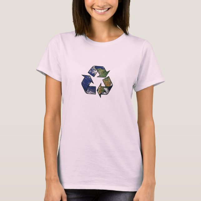 Återvinna Earth Women's T-Shirt (Framsida)
