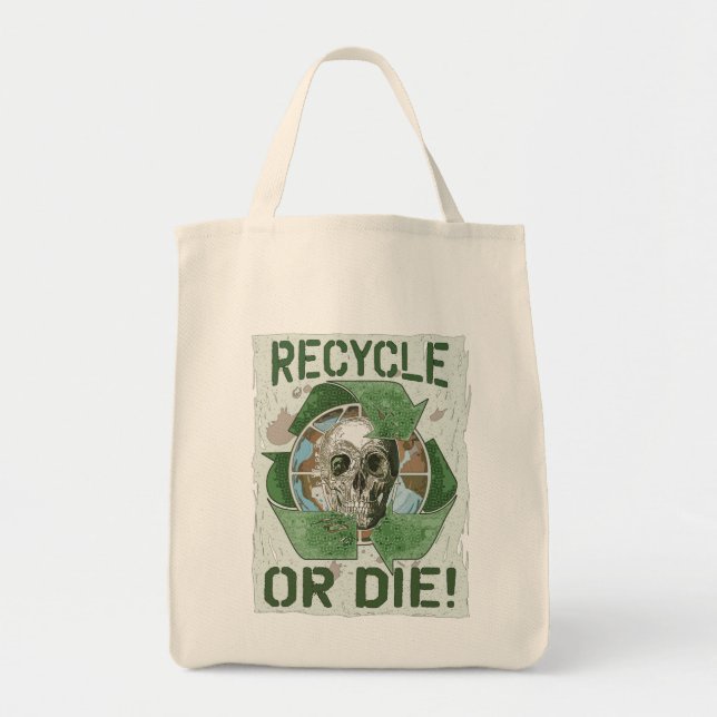 Återvinna eller Dölj skull Tygkasse (Framsidan)