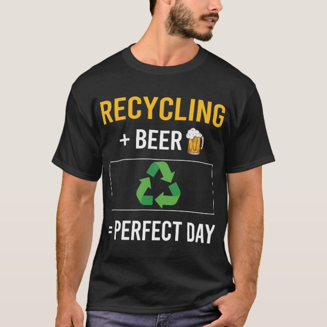 Återvinna för återvinning av öl under dagen t shirt (Framsida)