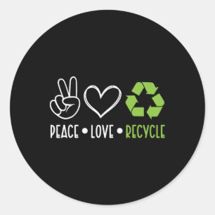 Återvinna för miljöaktivist Symbol Renew Recycl Runt Klistermärke
