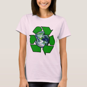 Återvinna för planetjord tee