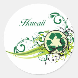 Återvinna Hawaii Runt Klistermärke