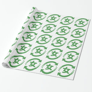 Återvinna Japanska flickor Kanji Nihongo-tecken Presentpapper
