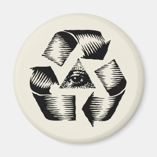 Återvinna Öga Magnet