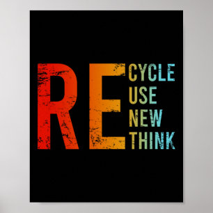 Återvinna Reuse Renew ReThink Activism Environment Poster