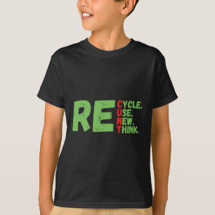 Återvinna Reuse Renew ReThink Earth Day Funny Acti T Shirt