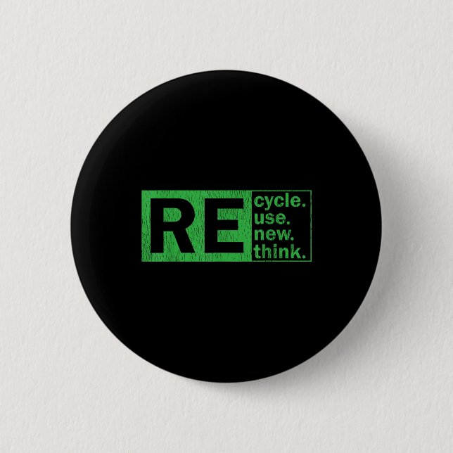 Återvinna Reuse Renew ReThink Environmental Protec Knapp (Framsida)