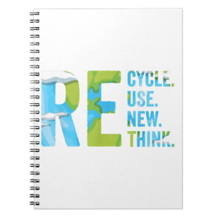 Återvinna Reuse Renew ReThink For the Earth's Day  Anteckningsbok