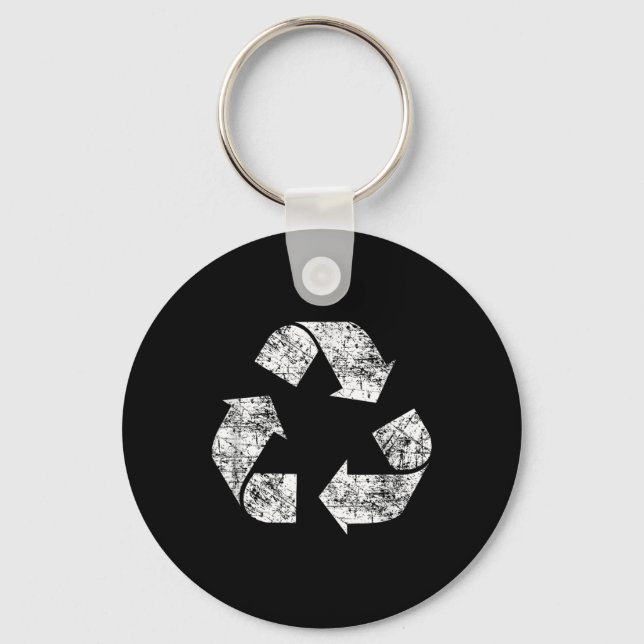 Återvinna Symbol Distress Earth Day Environment Gi Nyckelring (Framsida)